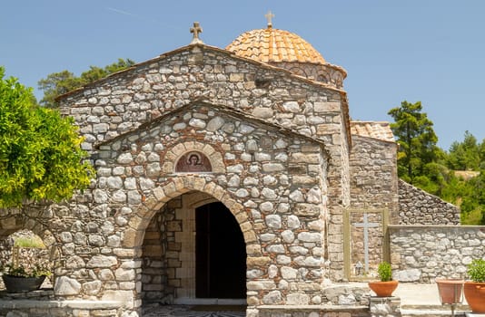 Moni Thari monastery on Rhodes island, Greece