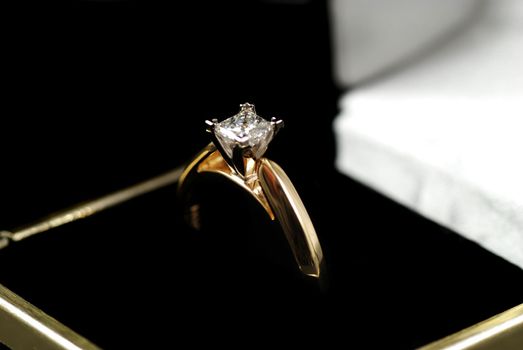 stock picture of a engagement ring with a diamond