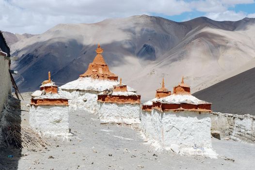 Buddhist religious buildings. Tibet, the Himalayas.