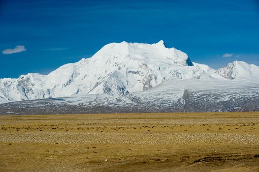 Mountains of the Himalayas, young beautiful high mountains of Tibet.