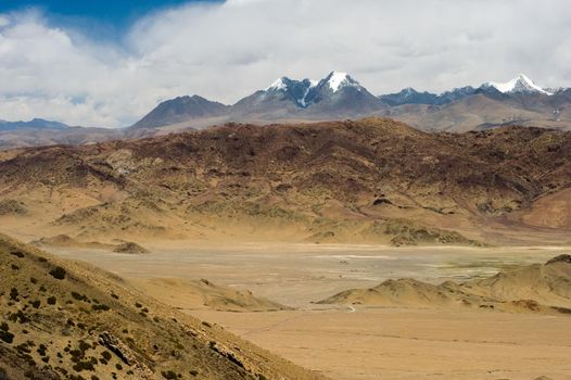 Mountains of the Himalayas, young beautiful high mountains of Tibet.