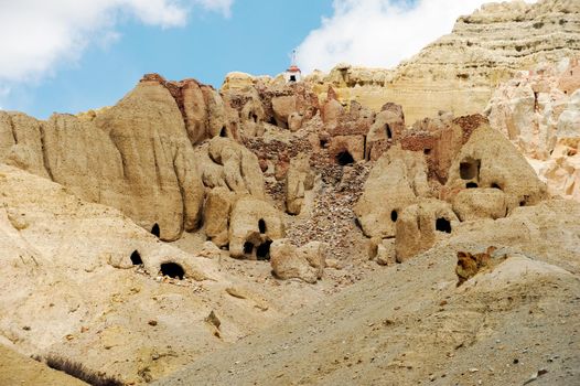 Mountains of the Himalayas, young beautiful high mountains of Tibet.