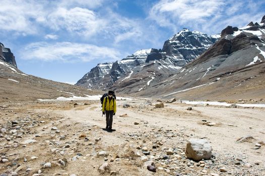 Mountains of the Himalayas, young beautiful high mountains of Tibet.