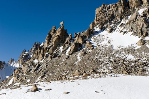 Mountains of the Himalayas, young beautiful high mountains of Tibet.