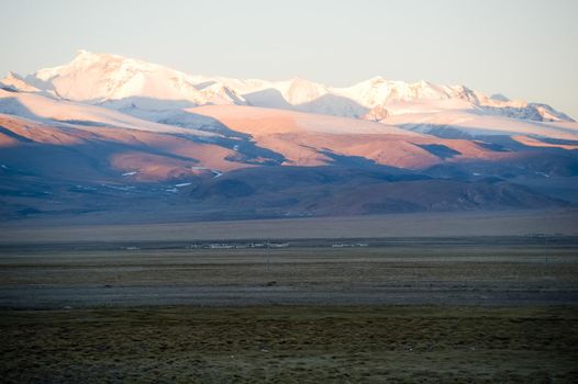 Mountains of the Himalayas, young beautiful high mountains of Tibet.