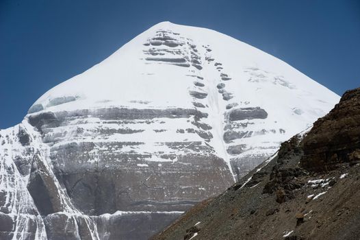 Sacred Mount Kailas in Tibet. The Himalayas mountains.
