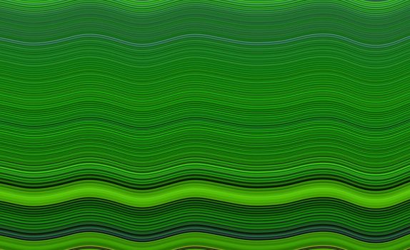 Horizontal wavy lines in shades of green, abstract background with effect