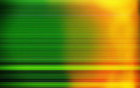 Horizontal lines in shades of green and yellow, abstract background with effect