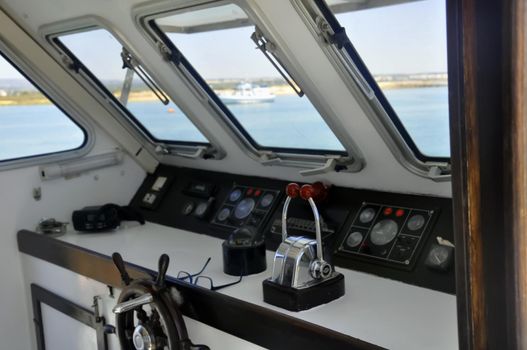 Panel board of the pleasure boat in Tavira, Spain