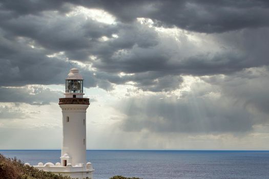 The Lighthouse at Norah Head on the central coast in regional New South Wales in Australia