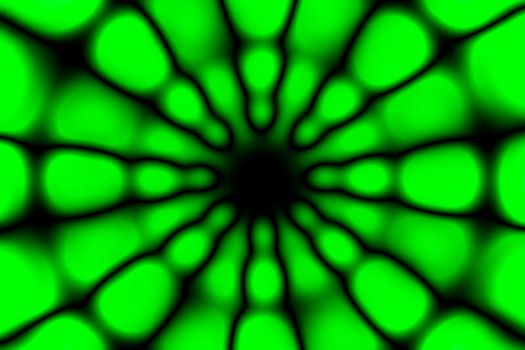 Green and black circle radial pattern