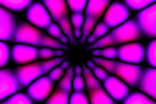 Violet, pink and black radial circle pattern