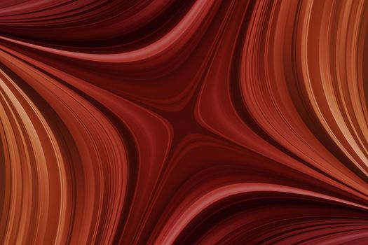 Deep red and orange curved lines, abstract background with diamond pattern