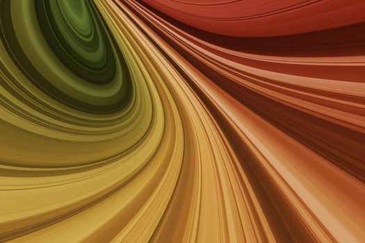 Red, orange, yellow, green chaotic curved lines, fantasy background