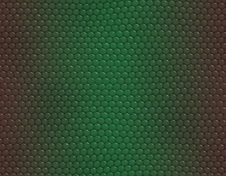 Brown and green gradient snake skin seamless pattern, hexagonal scale
