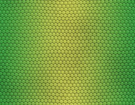 Yellow and green gradient snake skin seamless pattern, hexagonal scale