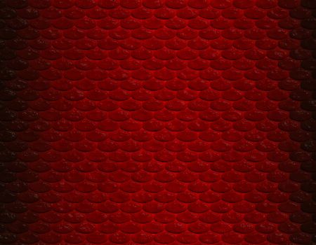 Deep red gradient snake skin seamless pattern, oval scale