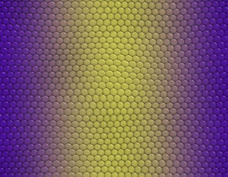 Violet and yellow gradient snake skin seamless pattern, hexagonal scale