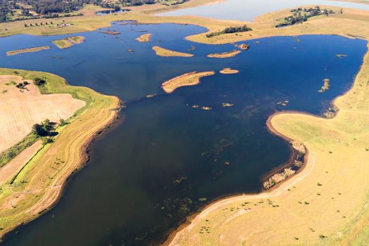 A large inland water dam used for agriculture