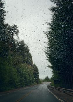Road trip on a rainy day.