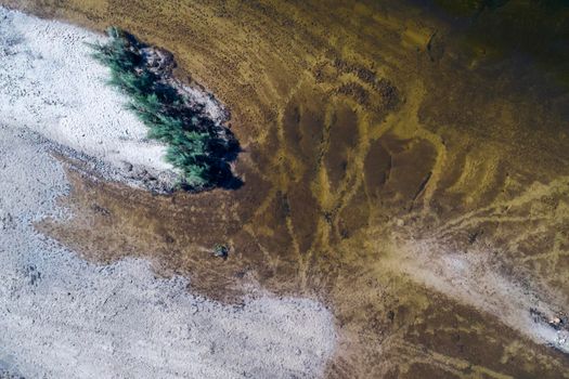 A river that is drying up due to the severe drought in New South Wales, Australia