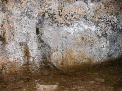 Caves on Easter Island. stones and moisture caves.