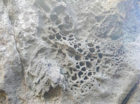 Errosia lava tuff on the coast of Easter Island.