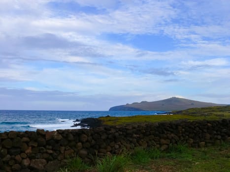 The nature of Easter Island, landscape, vegetation and coast.