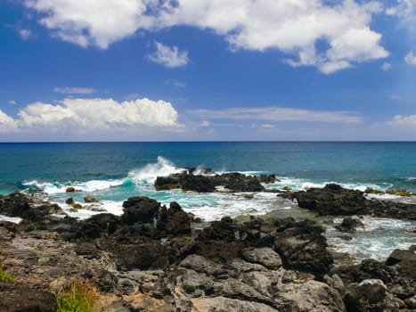 The nature of Easter Island, landscape, vegetation and coast.