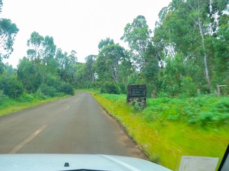 The road on Easter Island. Roads and highways on the island.