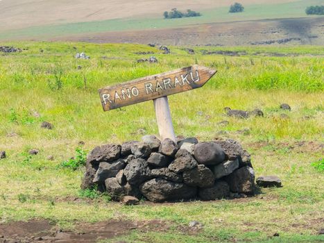 Road signs on Easter Island. Road signs on Easter Island.