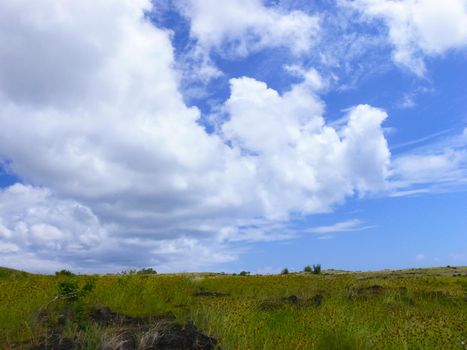 The sky over Easter Island. Sky and clouds.