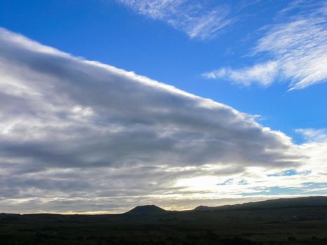 The sky over Easter Island. Sky and clouds.