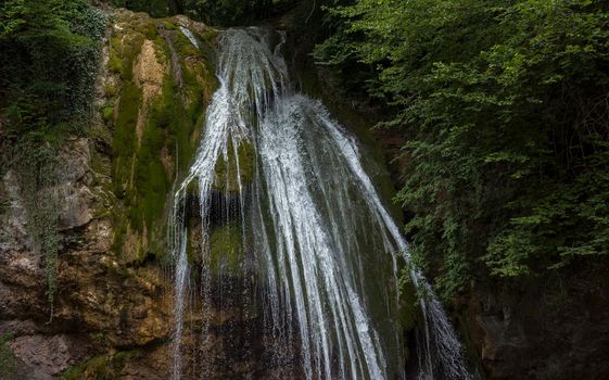 Djur-Djur waterfall in the Khapkhal gorge in Crimea.