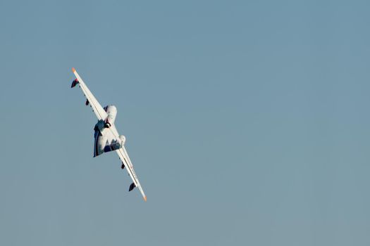 August 30, 2019. Zhukovsky, Russia. Multipurpose amphibious aircraft Beriev Be-200 Altair  at the International Aviation and Space Salon MAKS 2019.