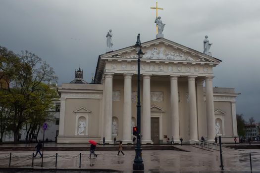 April 27, 2018 Vilnius, Lithuania. Cathedral of St. Stanislav in Vilnius.