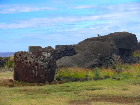 Tachyllite tuff stones, the material from which the statues of Easter Island were made.