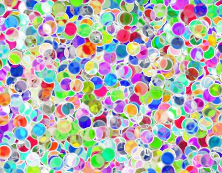 Abstract multicolored circles with white frame, creative background