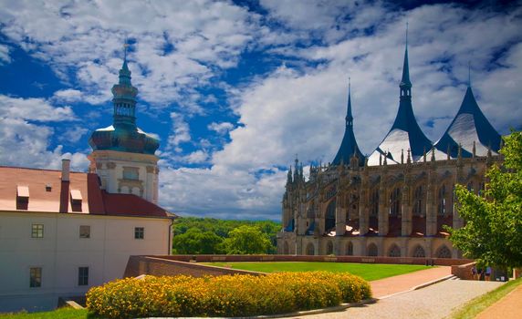 Summer view of Santa Barbara's Cathedral and Jesuit college, Kutna Hora, Czech Republic