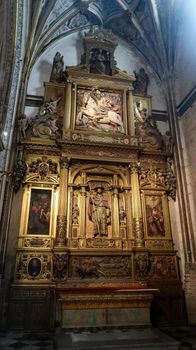 Segovia, Spain - 22 - September - 2020: Beautiful interior view of Segovia Cathedral