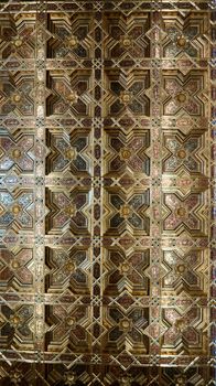 Toledo, Spain - 24 - september - 2020: Interior design of ceiling of Toledo cathedral in historic medieval city