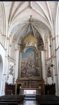 Toledo, Spain - 24 - september - 2020: Interior view of Toledo cathedral in historic medieval city