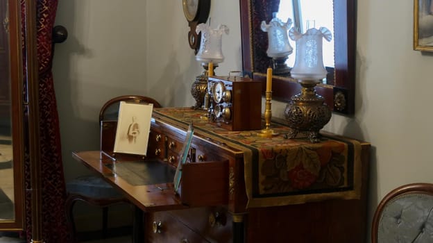 Madrid, Spain - 19 - september - 2020: Interior view of Cerralbo Museum located in the Cerralbo Palace, houses an old private collection of works of art