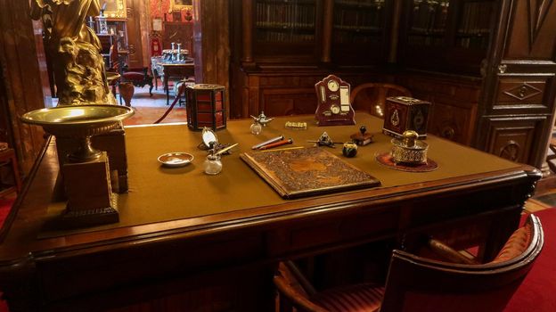 Madrid, Spain - 19 - september - 2020: Interior view of Cerralbo Museum located in the Cerralbo Palace, houses an old private collection of works of art