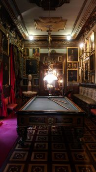 Madrid, Spain - 19 - september - 2020: Interior view of Cerralbo Museum located in the Cerralbo Palace, houses an old private collection of works of art