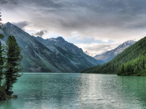 Nature is altai. Mountain landscape, forests and reservoirs of the altai.