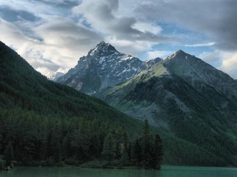 Nature is altai. Mountain landscape, forests and reservoirs of the altai.