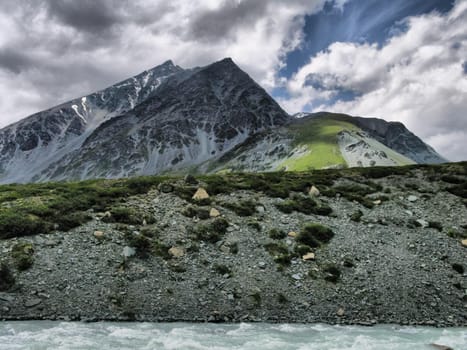 Nature is altai. Mountain landscape, forests and reservoirs of the altai.