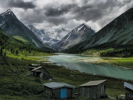 Nature is altai. Mountain landscape, forests and reservoirs of the altai.