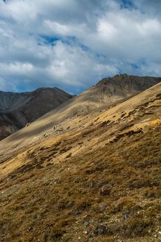 The altai mountains. The landscape of nature on the Altai mountains and in the gorges between the mountains.